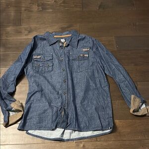 Enyce Dark Blue Casual Button Down Shirt, Sean combs, diddy size large